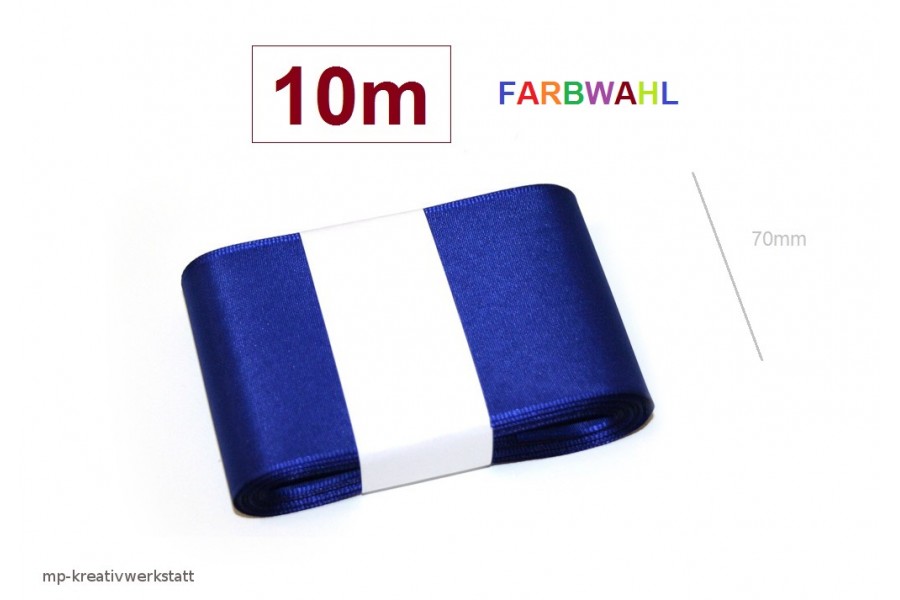 10m Pkg Taftband 70mm breit  - Farbwahl (Grundpreis € 0,45/m)